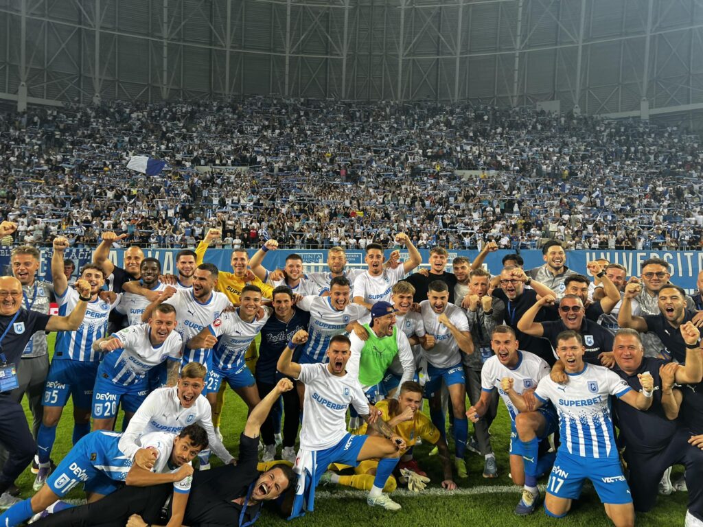 Programul Universității Craiova din grupa principală a Conference League Universitatea Craiova s a calificat in premiera in grupele cupelor europene